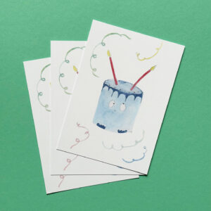 Wabu hat Geburtstag Postkarte